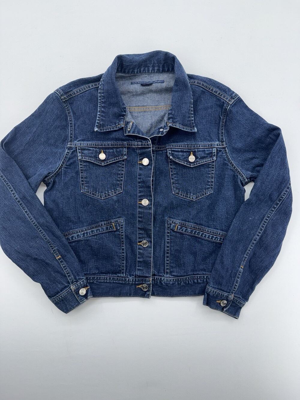 Ralph Lauren Sport Women’s Denim Moto Jacket Zipper Pockets Small